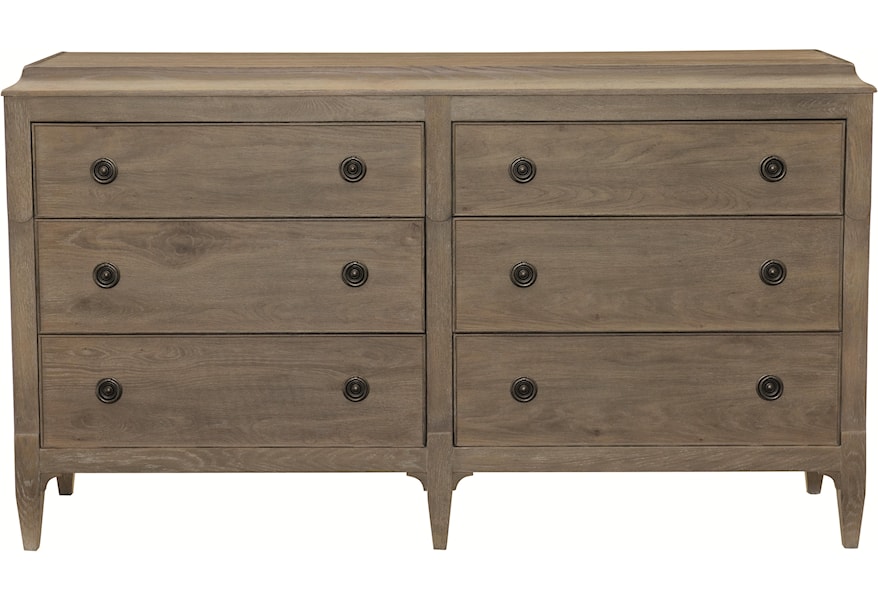 Bernhardt Auberge 351 044a Dresser With 6 Drawers And Tapered Feet