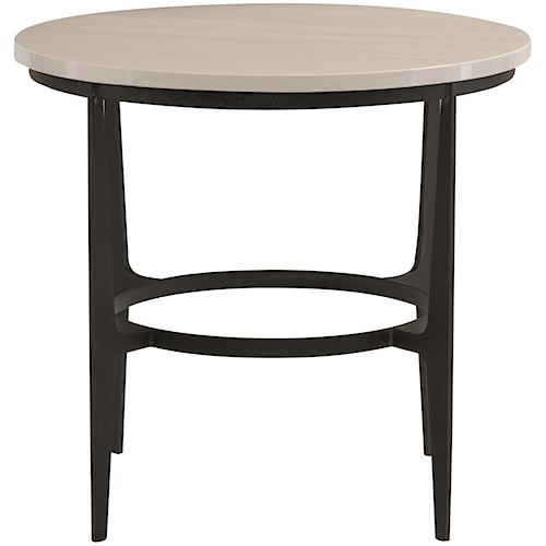 Bernhardt Avondale Contemporary Round Metal End Table With Ceramic Bernhardt Avondale Contemporary Round Metal End Table With Ceramic Top