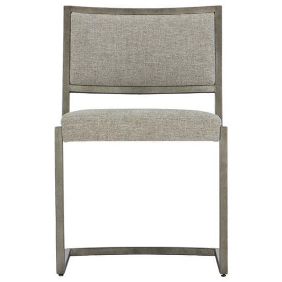 Bernhardt Loft Highland Park Ames Contemporary Metal Side Chair With Upholstered Back And Seat Howell Furniture Dining Side Chairs