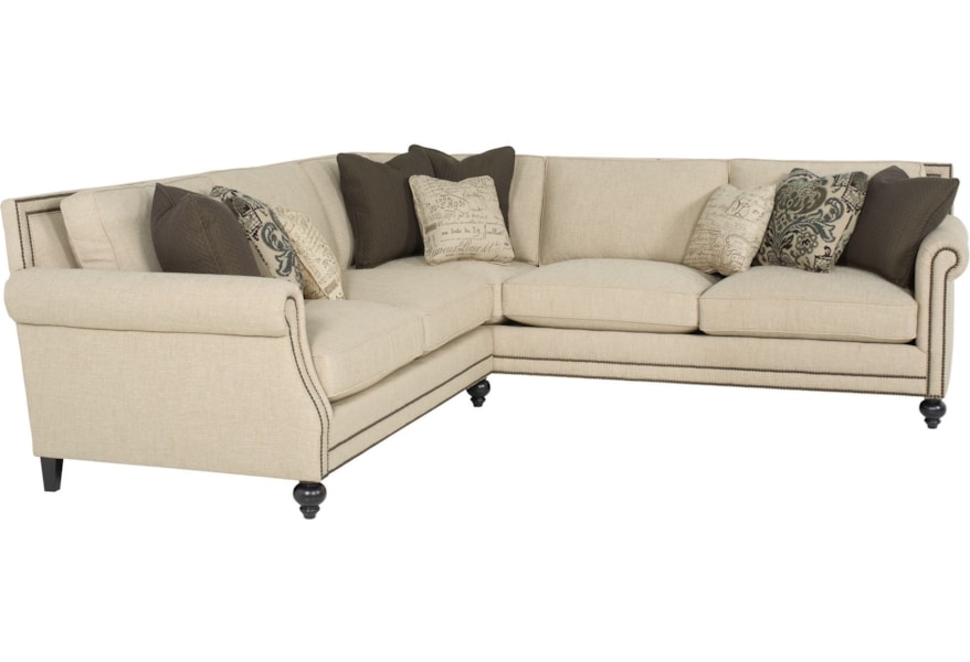 Bernhardt Brae Five Seat Sectional Sofa With Transitional Style Belfort Furniture Sectional Sofas