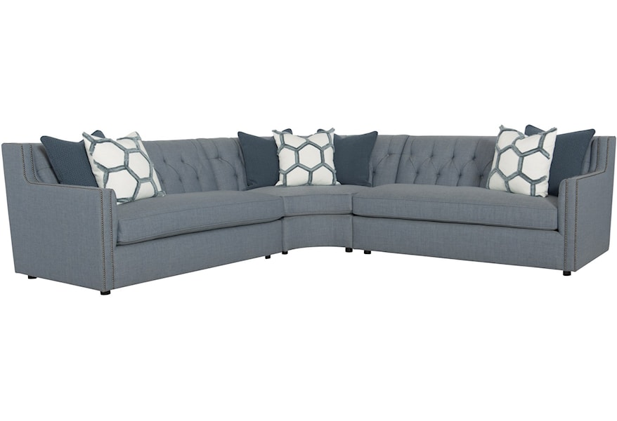Bernhardt Candace Sectional With Nailhead Trim Belfort Furniture Sectional Sofas