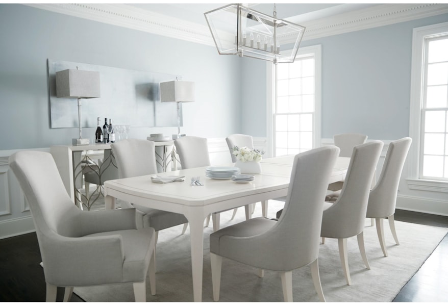 Bernhardt Calista 388 222 Transitional Dining Table With Leaf O Dunk O Bright Furniture Dining Tables