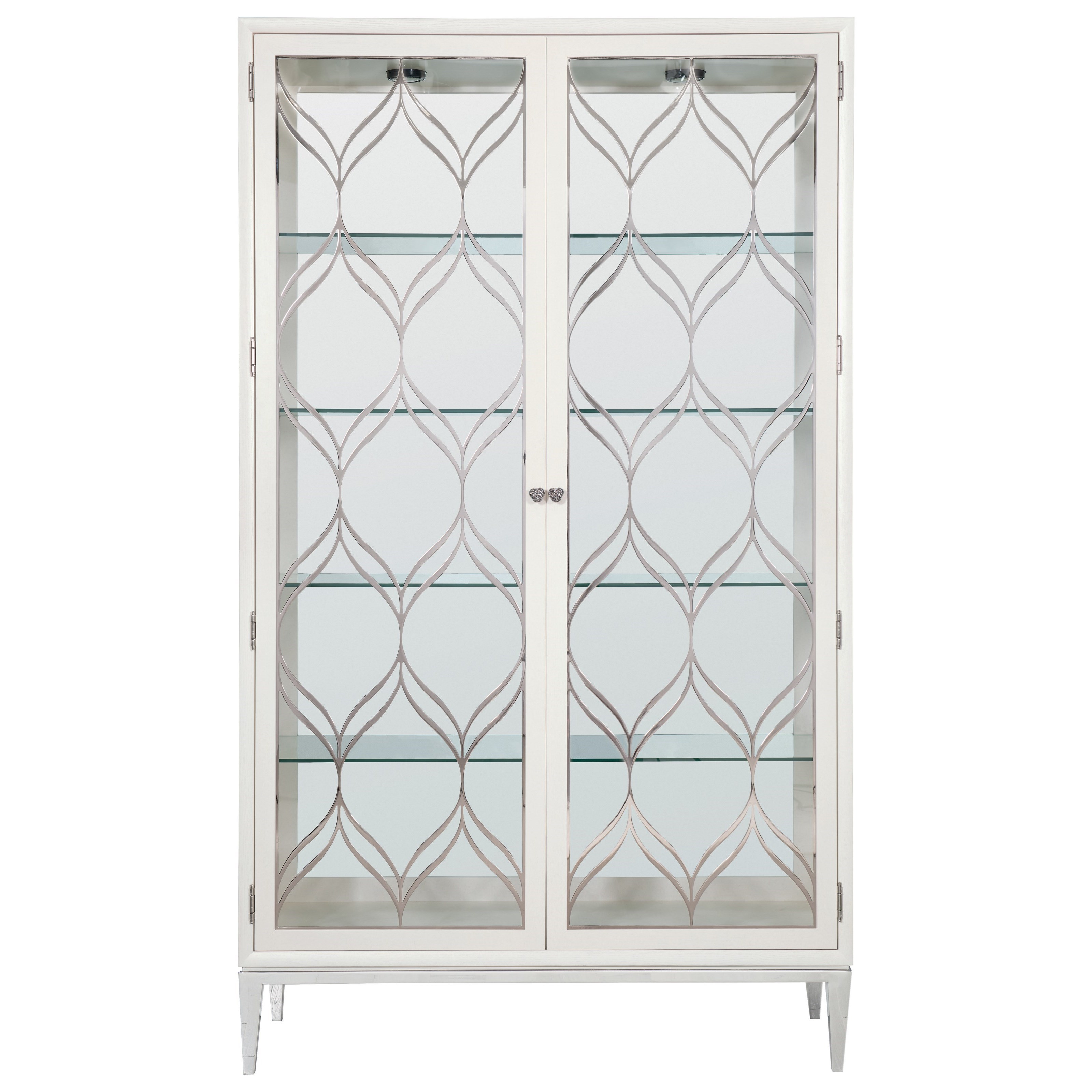 Bernhardt Calista Transitional Curio Cabinet With Glass Doors