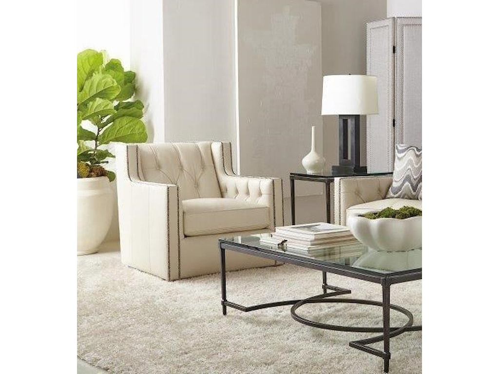 Bernhardt Candace 7272sl 206 200 Swivel Chair With Nailhead Baer S Bernhardt Candaceswivel Chair