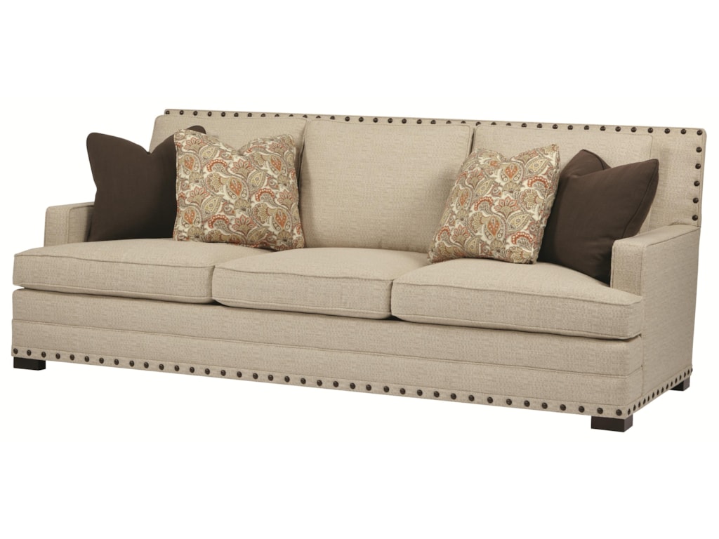 Bernhardt Cantor Sofa With Nail Head Trim And Low Set Arms Howell Furniture Sofas