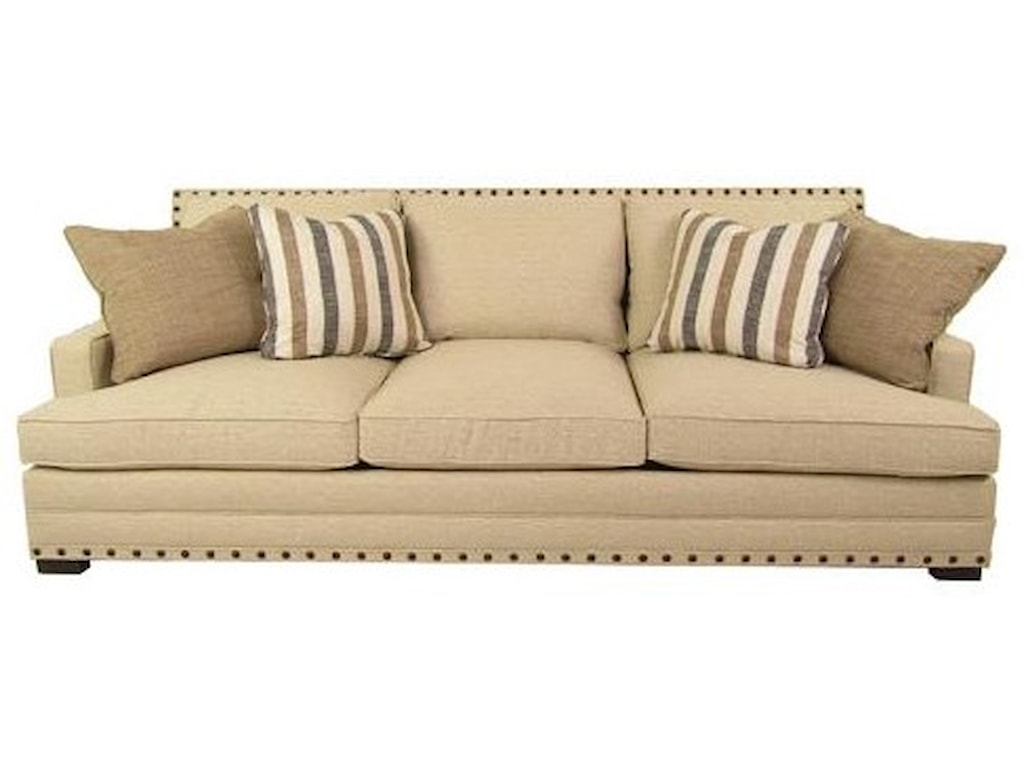 Cantor Sofa With Nail Head Trim And Low Set Arms By Bernhardt At Sprintz Furniture