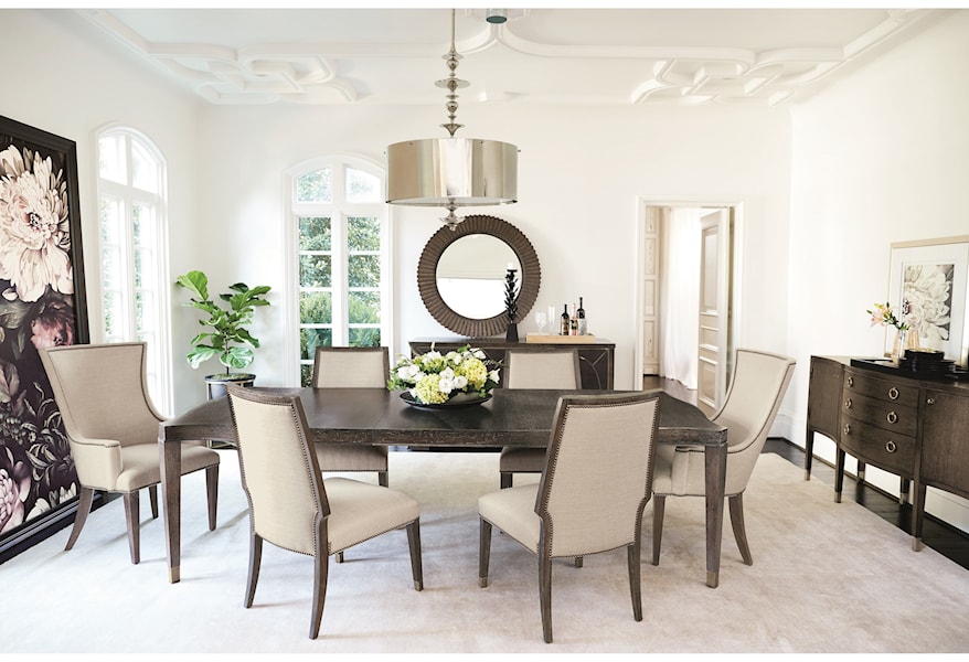 Bernhardt Clarendon 104 Dining Table And 6 Chair Set Belfort Furniture Dining 7 Or More Piece Sets