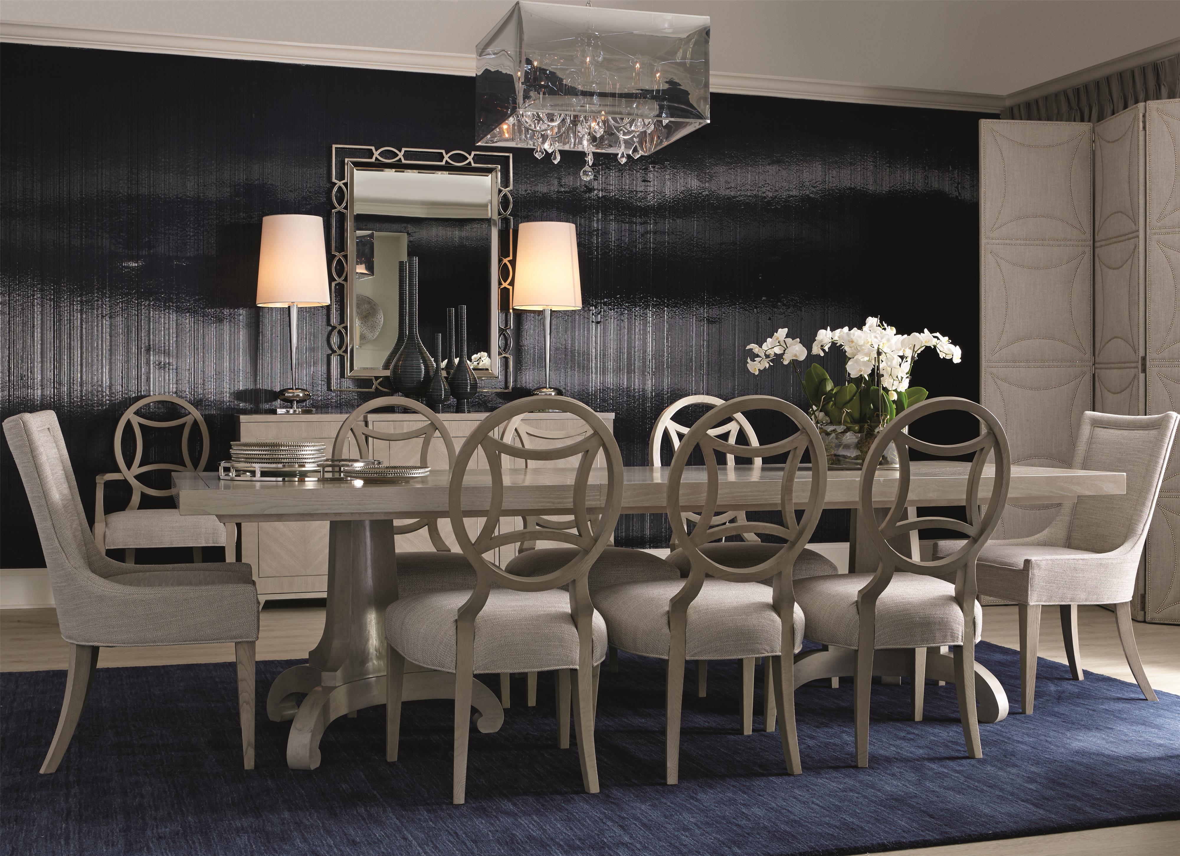 Bernhardt Criteria 9 Piece Dining Set With Upholstered End Chairs Reeds Furniture Dining 7 Or More Piece Sets