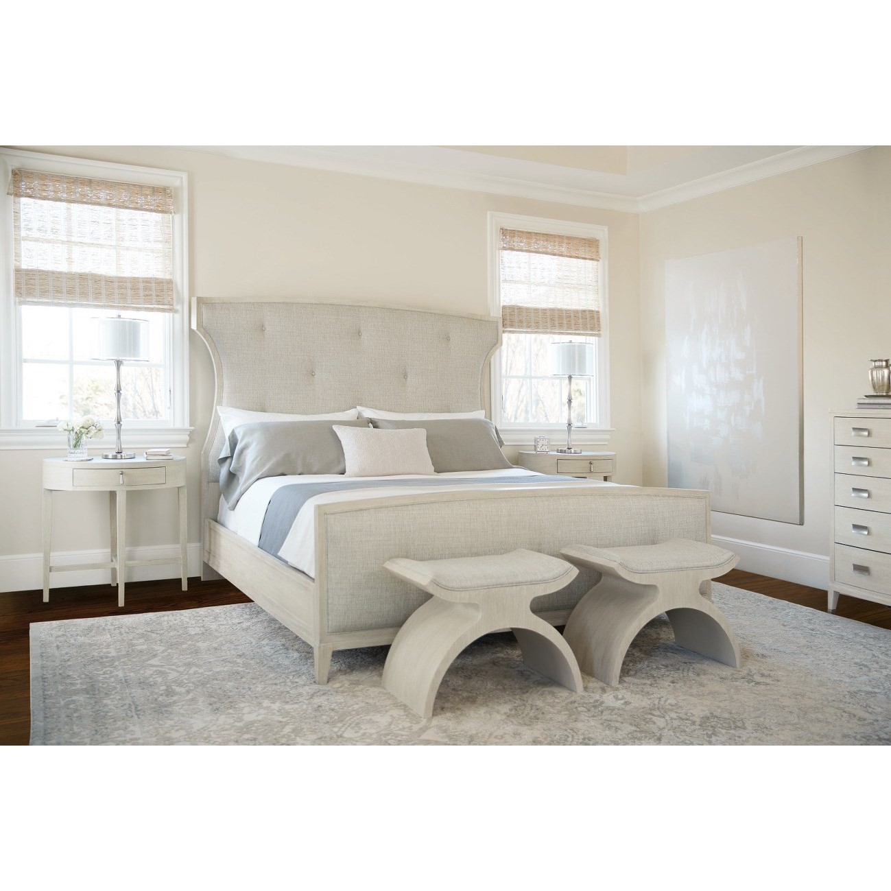 East Hampton Upholstered King Bed With Button Tufting By Bernhardt At Dunk Bright Furniture