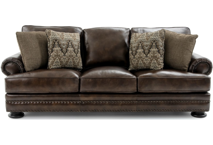 Bernhardt brae leather sofa