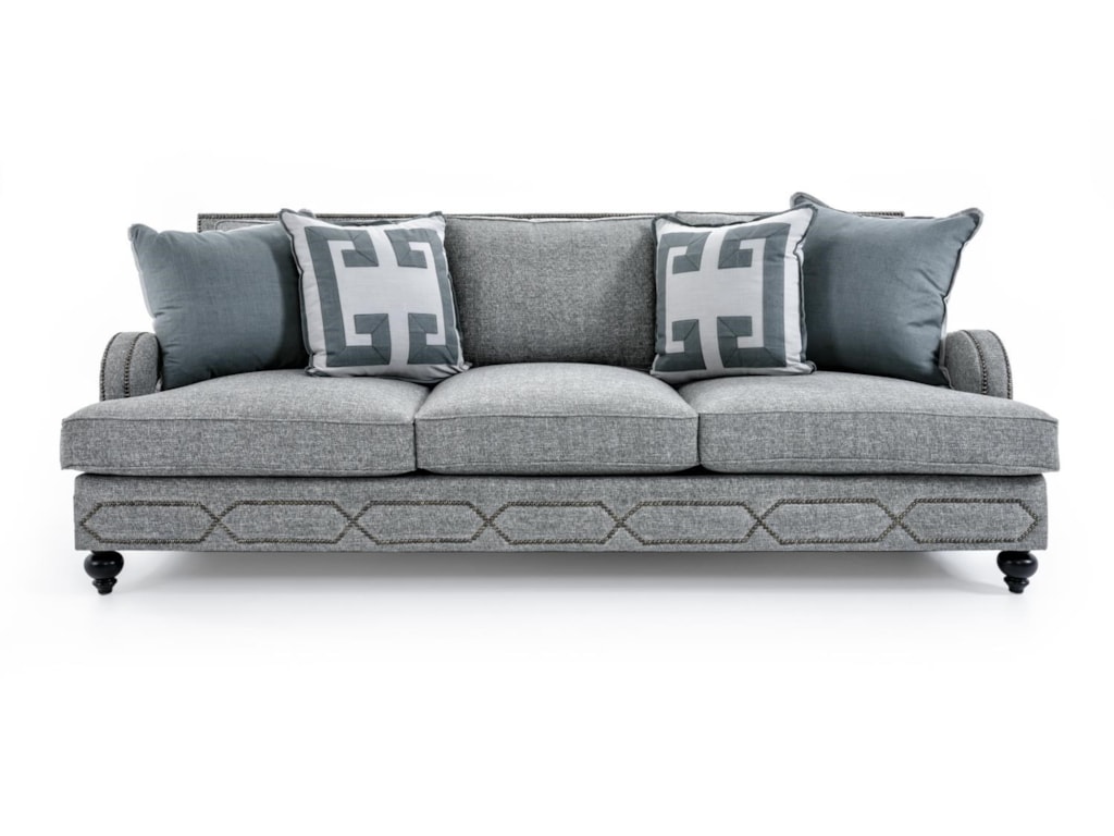 Bernhardt Franklin B4827a Gray Sofa With Transitional Style Baer S Bernhardt Franklin B4827a Gray Sofa With Transitional Style Baer S Furniture Sofas