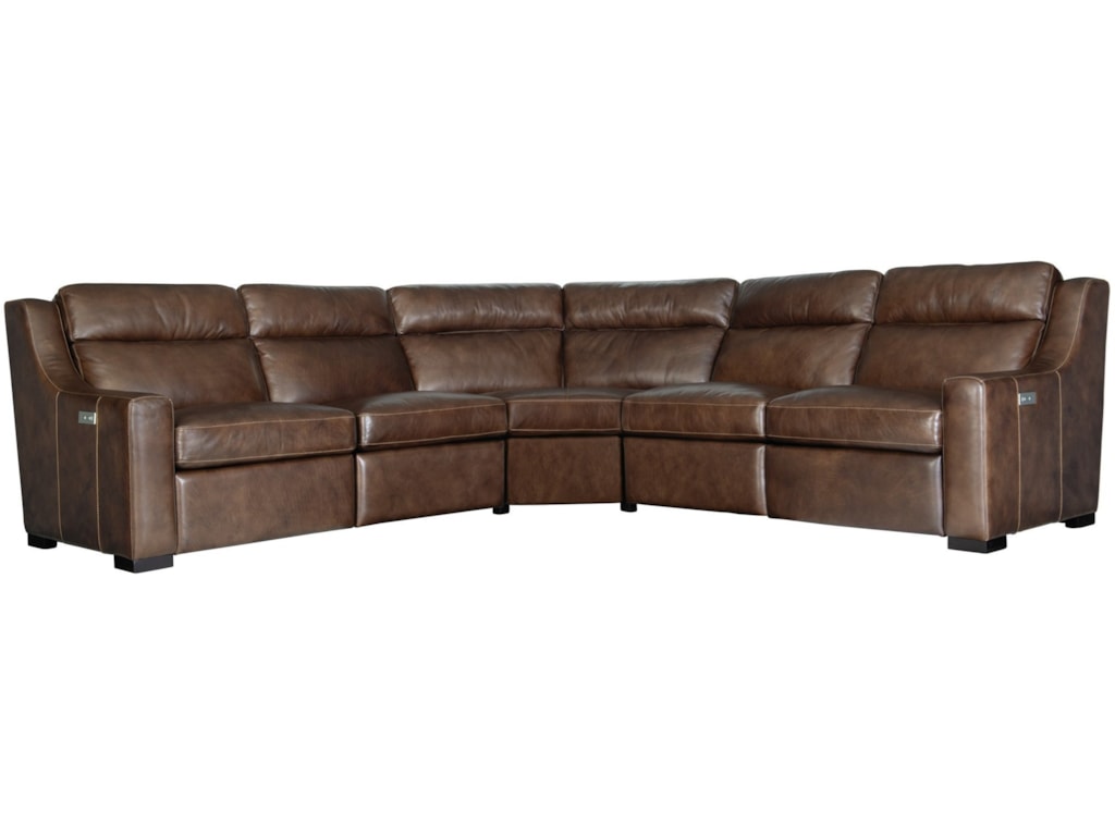 Bernhardt Germain Transitional Power Motion Sectional With Power Headrests And Usb Ports Reeds Furniture Reclining Sectional Sofas