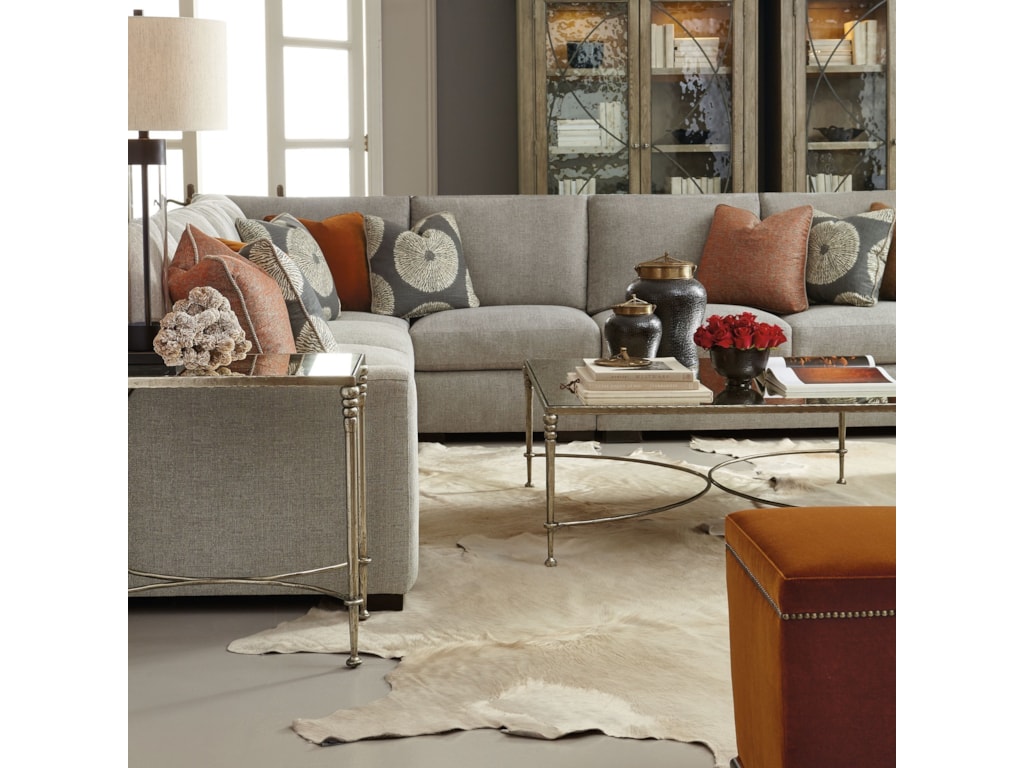 Bernhardt Germain Contemporary Sectional With Spring Down Cushions Wayside Furniture Sectional Sofas