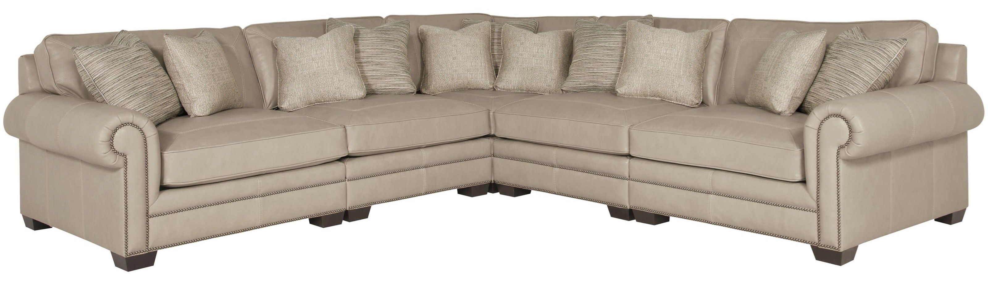 Traditional Sectional Sofa Luxury Tufted Beige Chenille ...