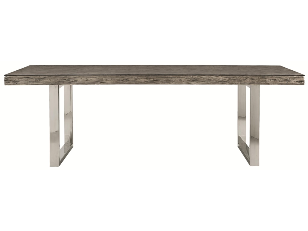 bernhardt henley rustic modern dining table 84 belfort furniture