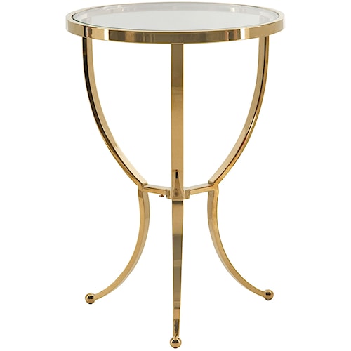 Bernhardt Interiors Adella Round Chairside Table In Bright Br Bernhardt Interiors Adella Round Chairside Table In Bright Br Finish