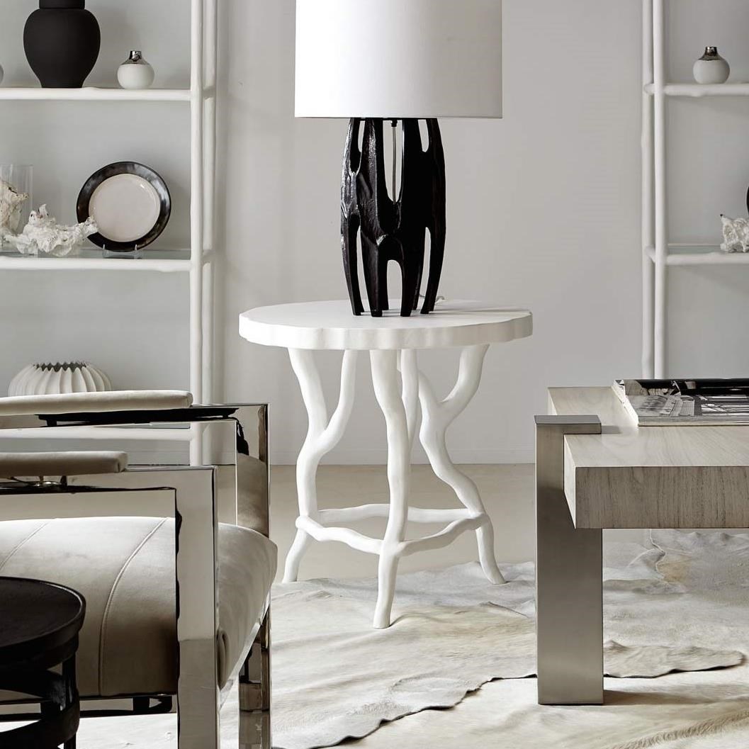 Bernhardt Interiors Arbor 375 121 Round Chairside Table Thornton Furniture End Tables