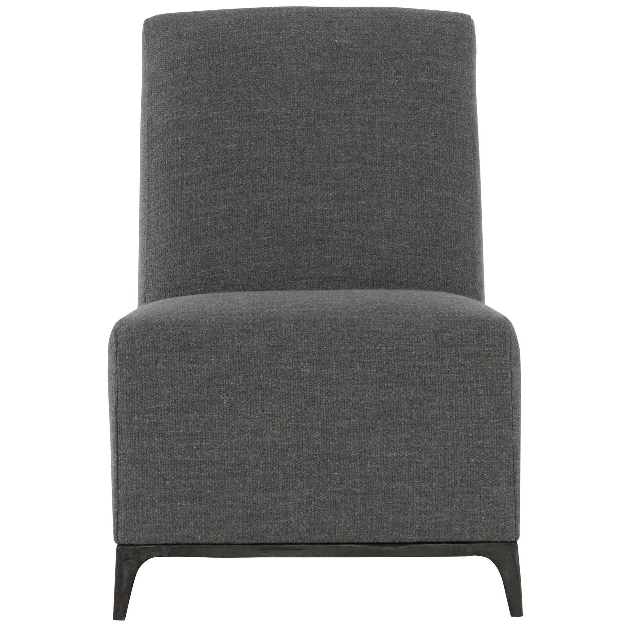 Bernhardt Interiors Austin N5703 Contemporary Armless Chair With Exposed Metal Legs Esprit Decor Home Furnishings Upholstered Chairs