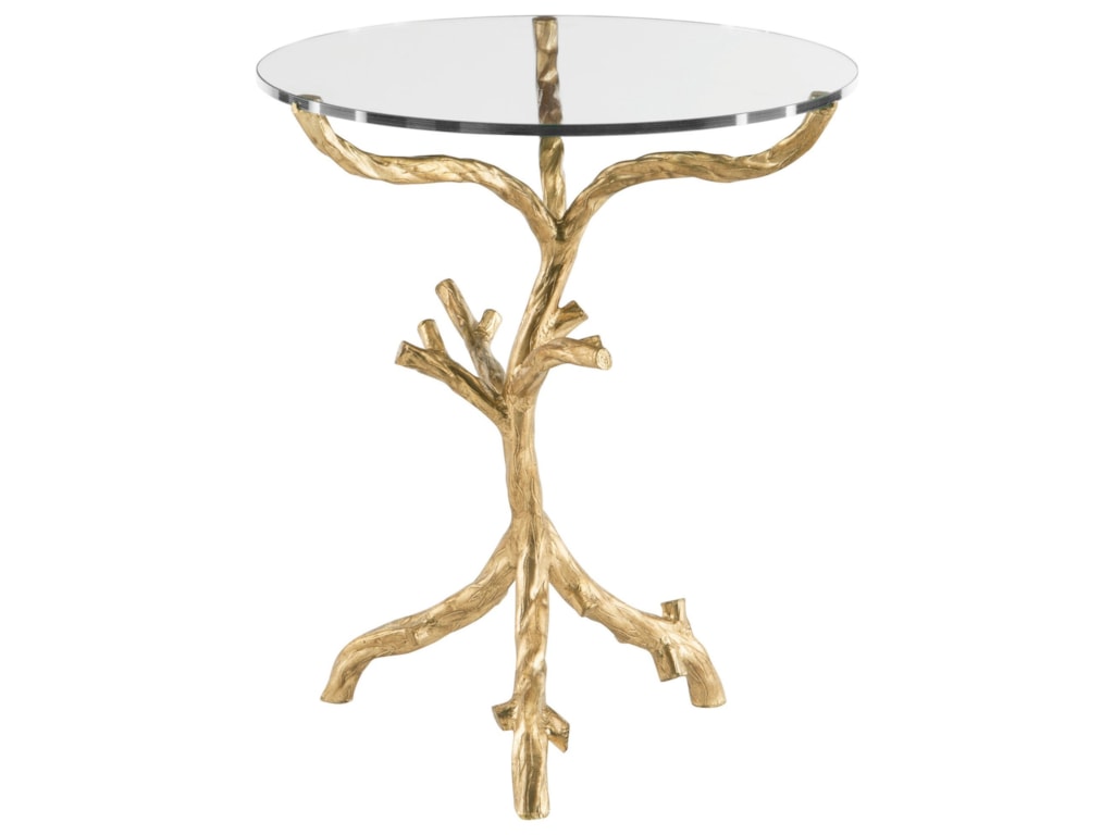 Bernhardt Interiors Ava Round End Table With Gold Leaf Finished Bernhardt Interiors Ava Round End Table With Gold Leaf Finished Base
