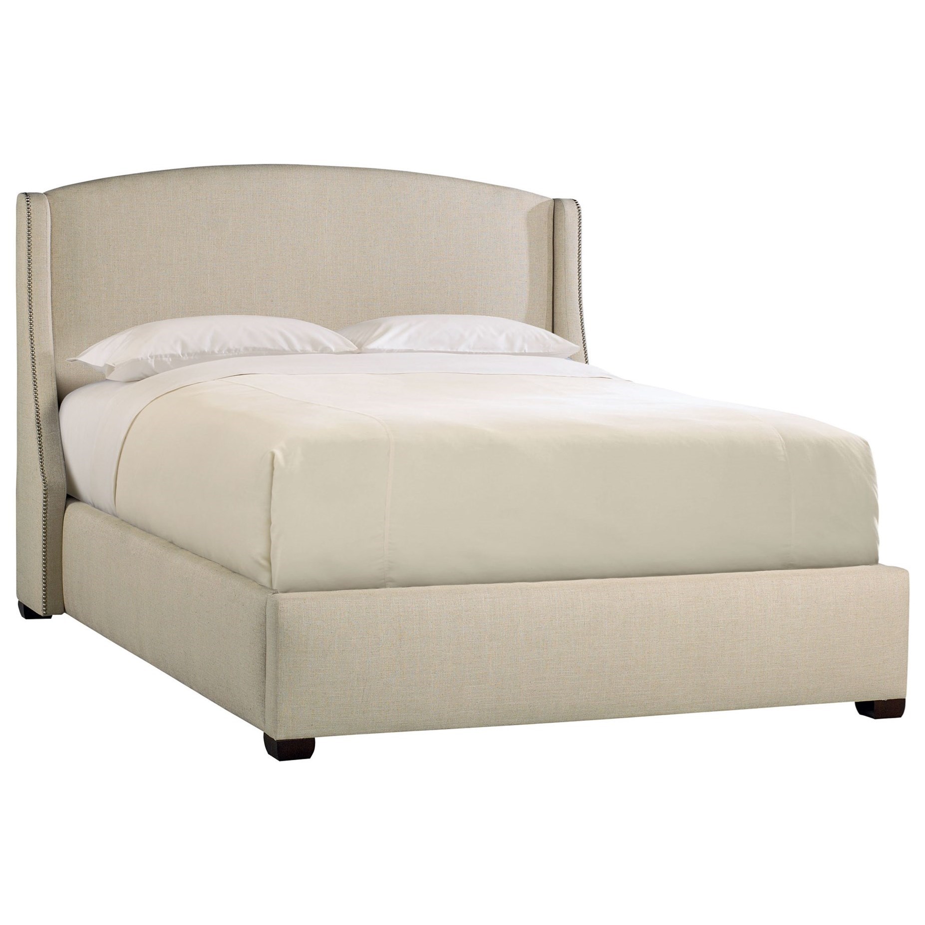 Bernhardt Interiors Beds 754 H64q 754 Fr4q Queen Size Cooper Upholstered Wing Bed Baer S Furniture Upholstered Beds