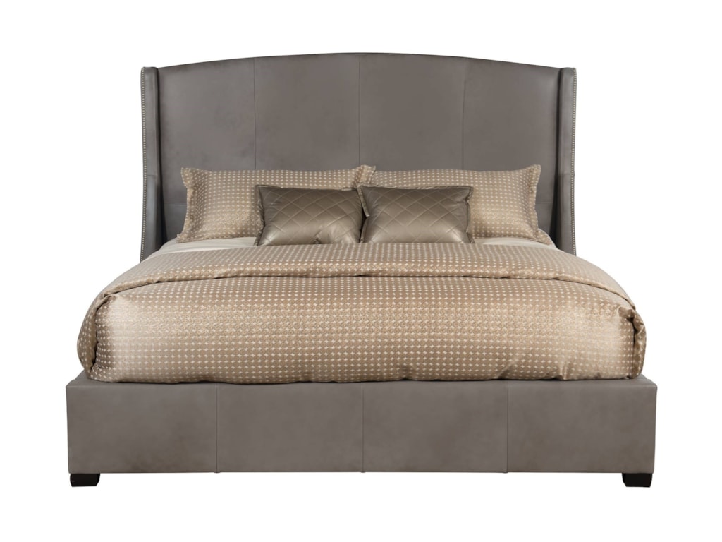 Bernhardt Interiors - BedsQueen Cooper Leather Wing Bed