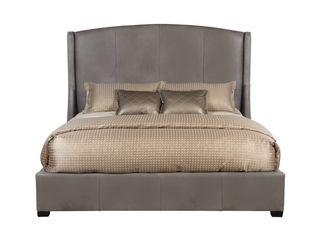 Bernhardt Interiors - BedsQueen Cooper Leather Wing Bed