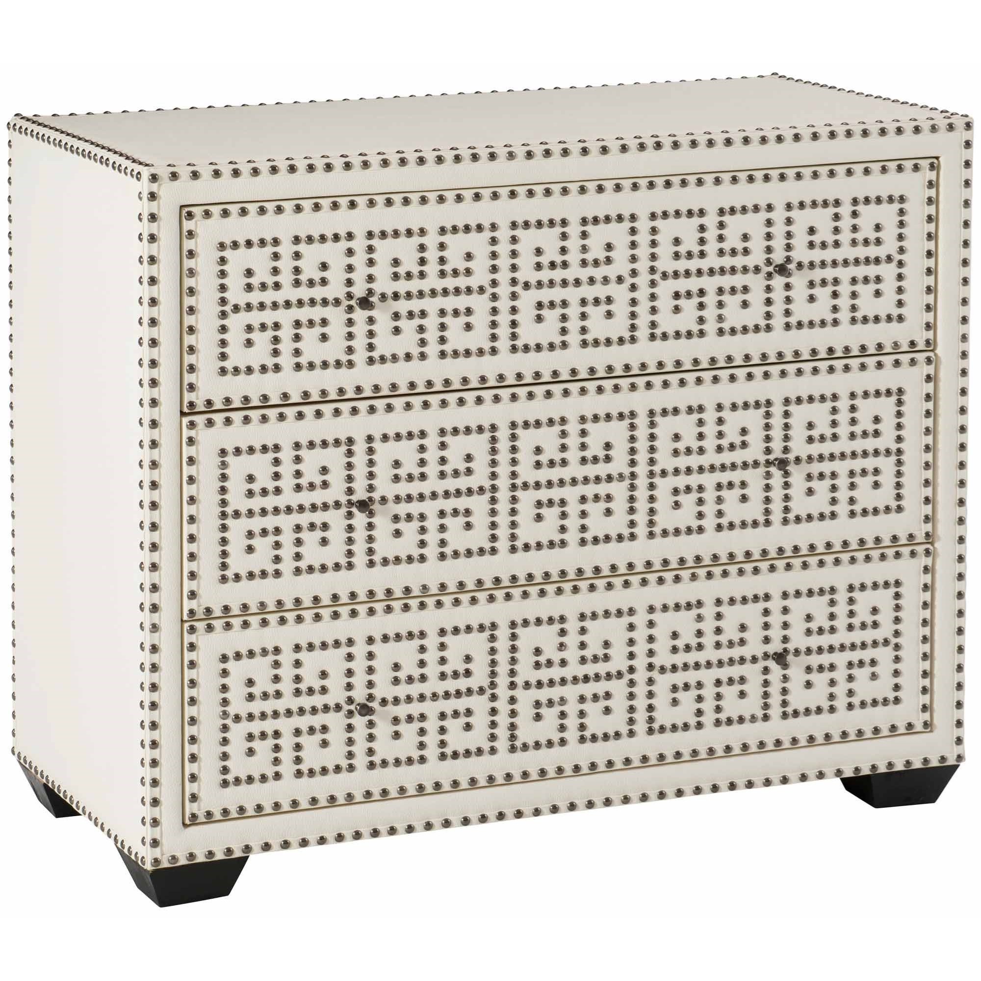 Bernhardt Interiors Isabella 379 113 White Leather 3 Drawer