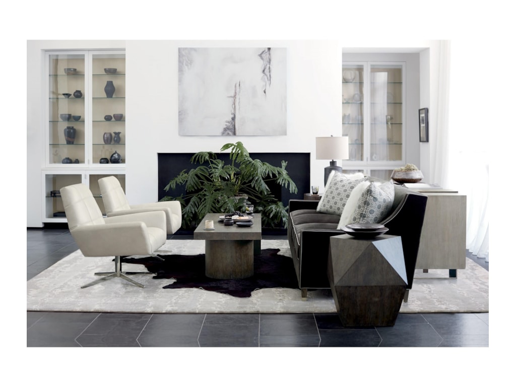 Bernhardt Linea Transitional Rectangular Cocktail Table With Pedestals Wayside Furniture Cocktail Coffee Tables