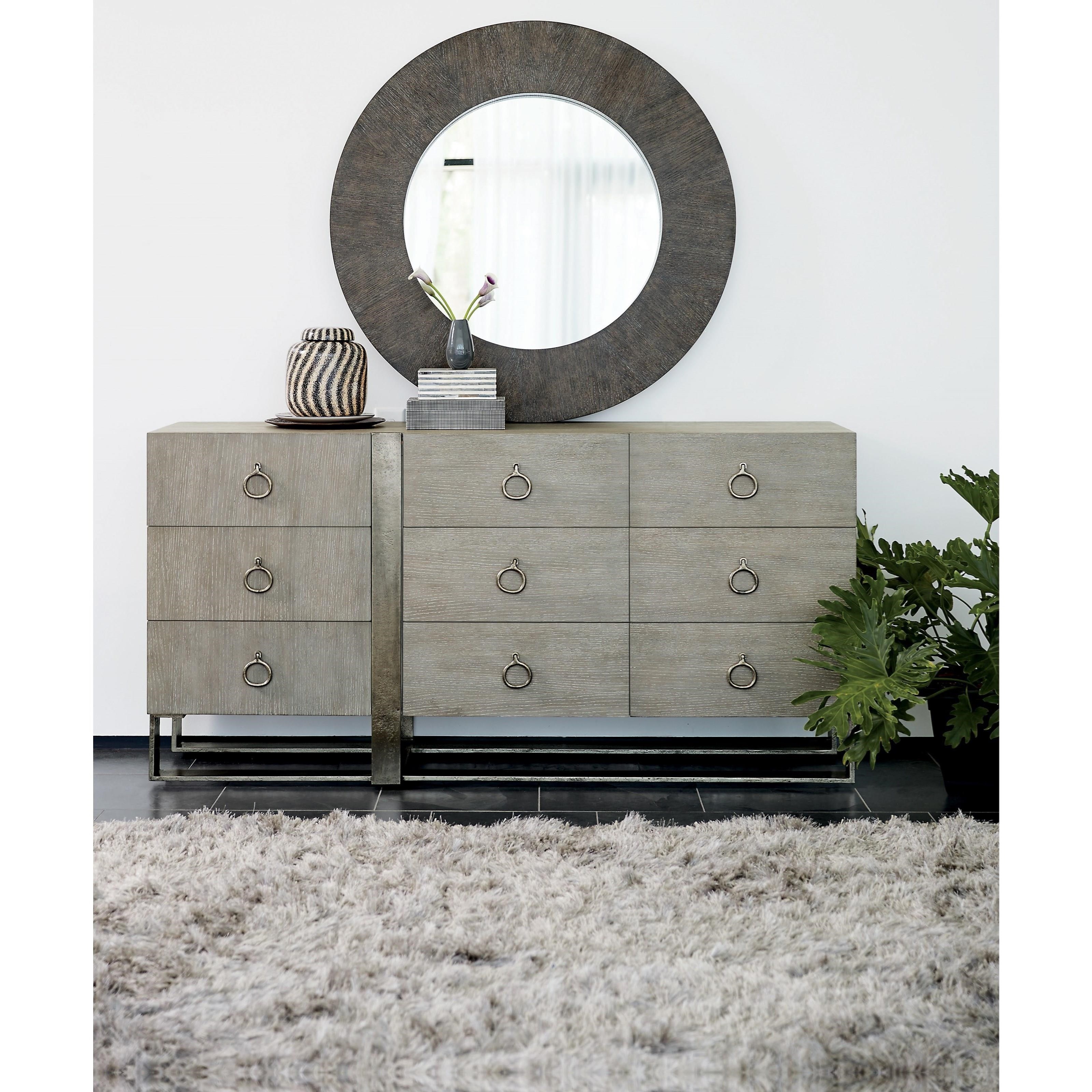 Bernhardt Linea Round Wall Mirror Belfort Furniture Wall Mirrors