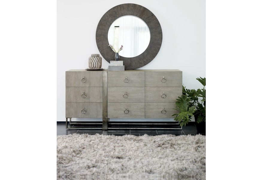 Bernhardt Linea Round Wall Mirror Belfort Furniture Wall Mirrors