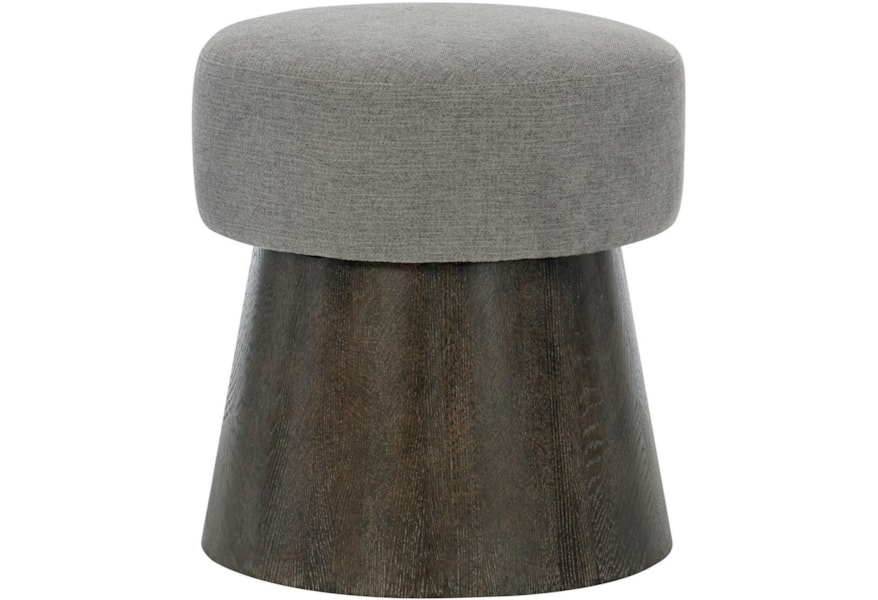 Bernhardt Linea Contemporary Round Stool With Upholstered Seat