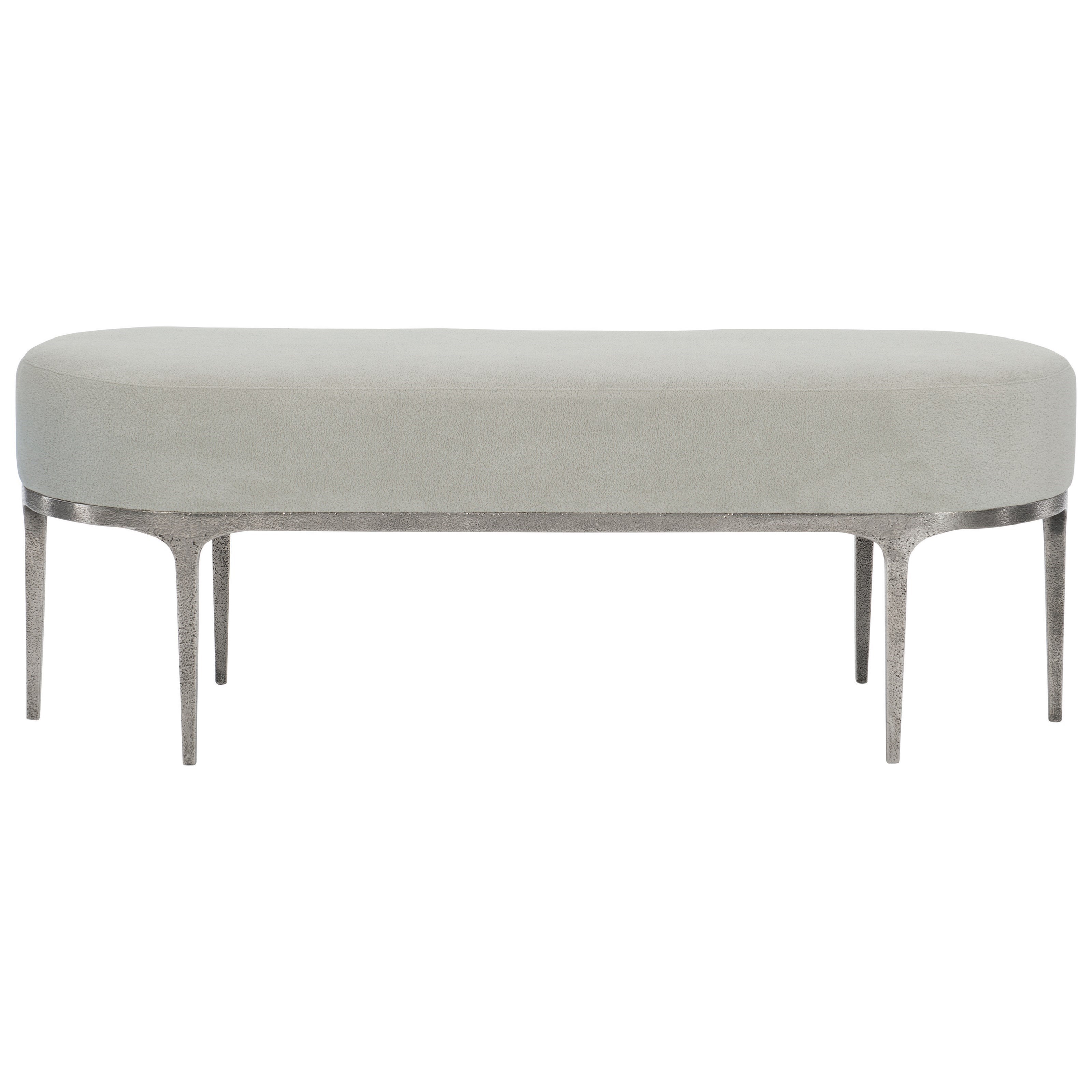 Bernhardt Linea Transitional Upholstered Bench With Metal Legs