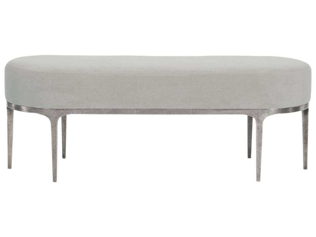 Bernhardt Linea 384 508 Transitional Upholstered Bench With Metal