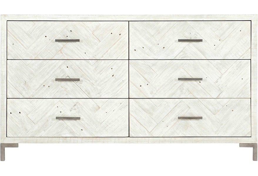 Bernhardt Loft Macauley 398 050w Rustic Modern 6 Drawer Dresser