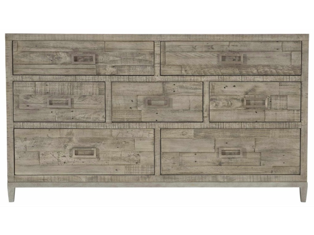 Bernhardt Loft Shaw Rustic Modern 7 Drawer Dresser With Solid