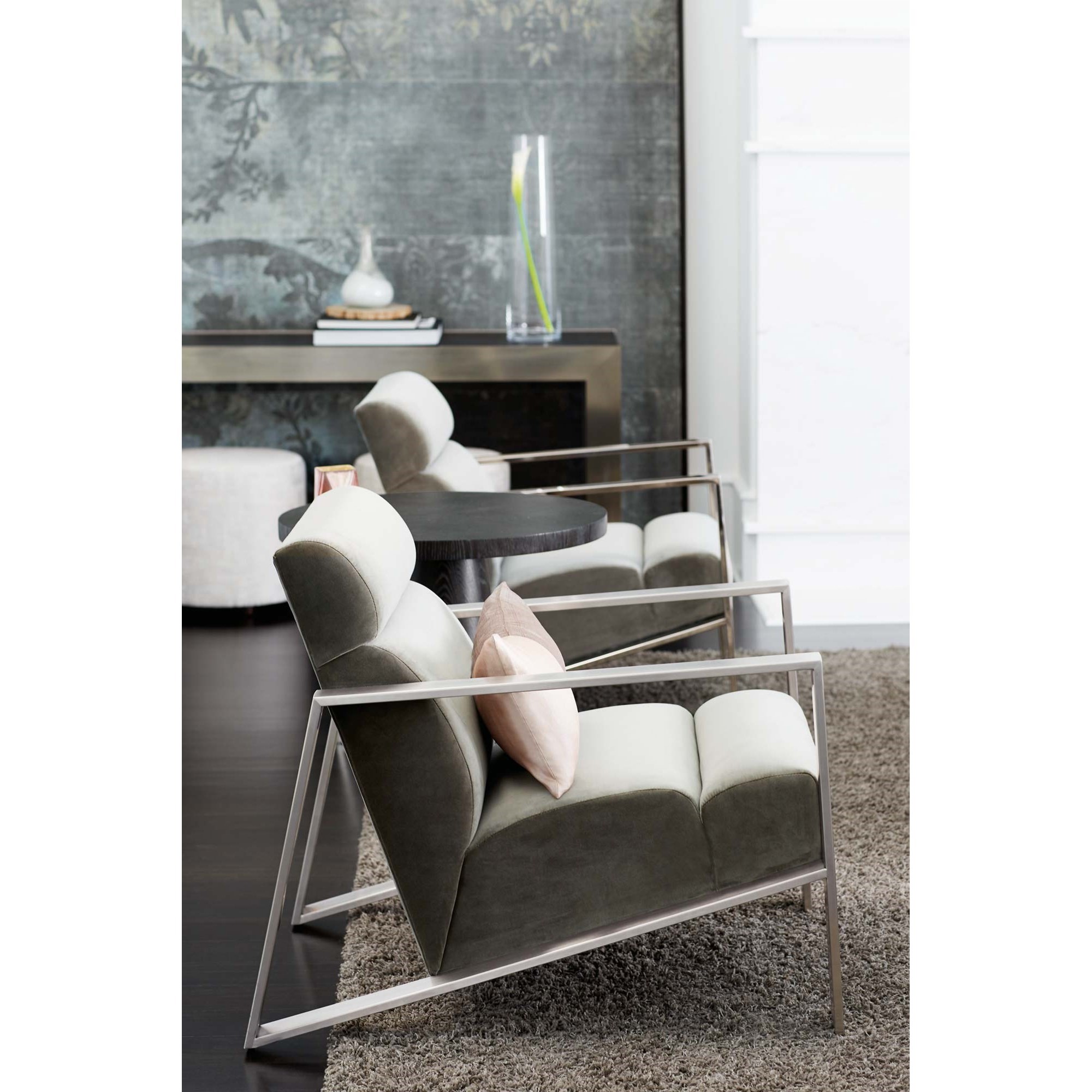 Bernhardt Marco B4022 Contemporary Upholstered Chair With Metal