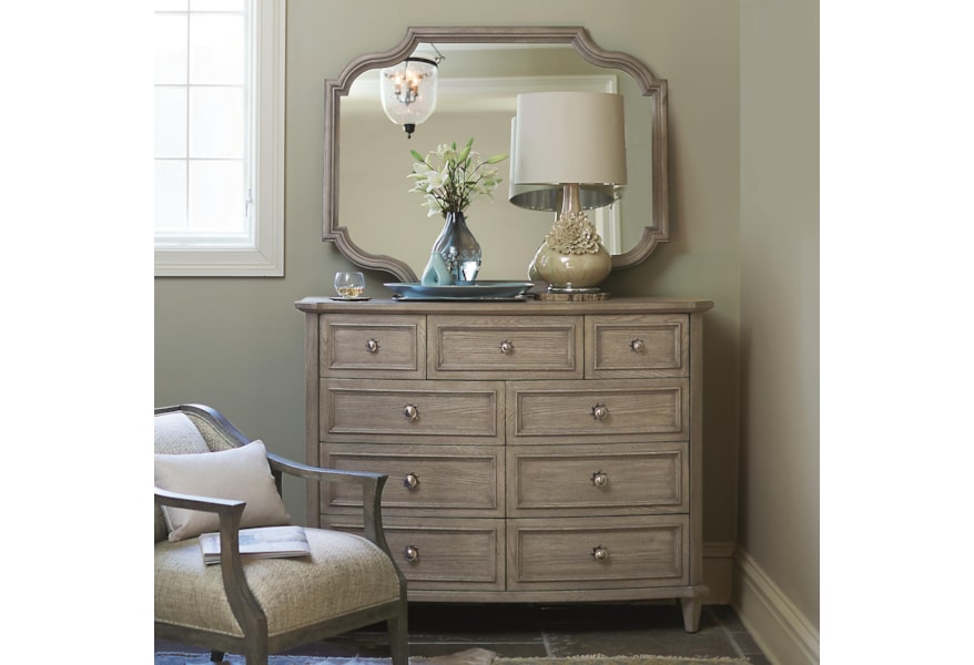 Bernhardt Marquesa Tall Dresser And Shaped Mirror Set Dream Home