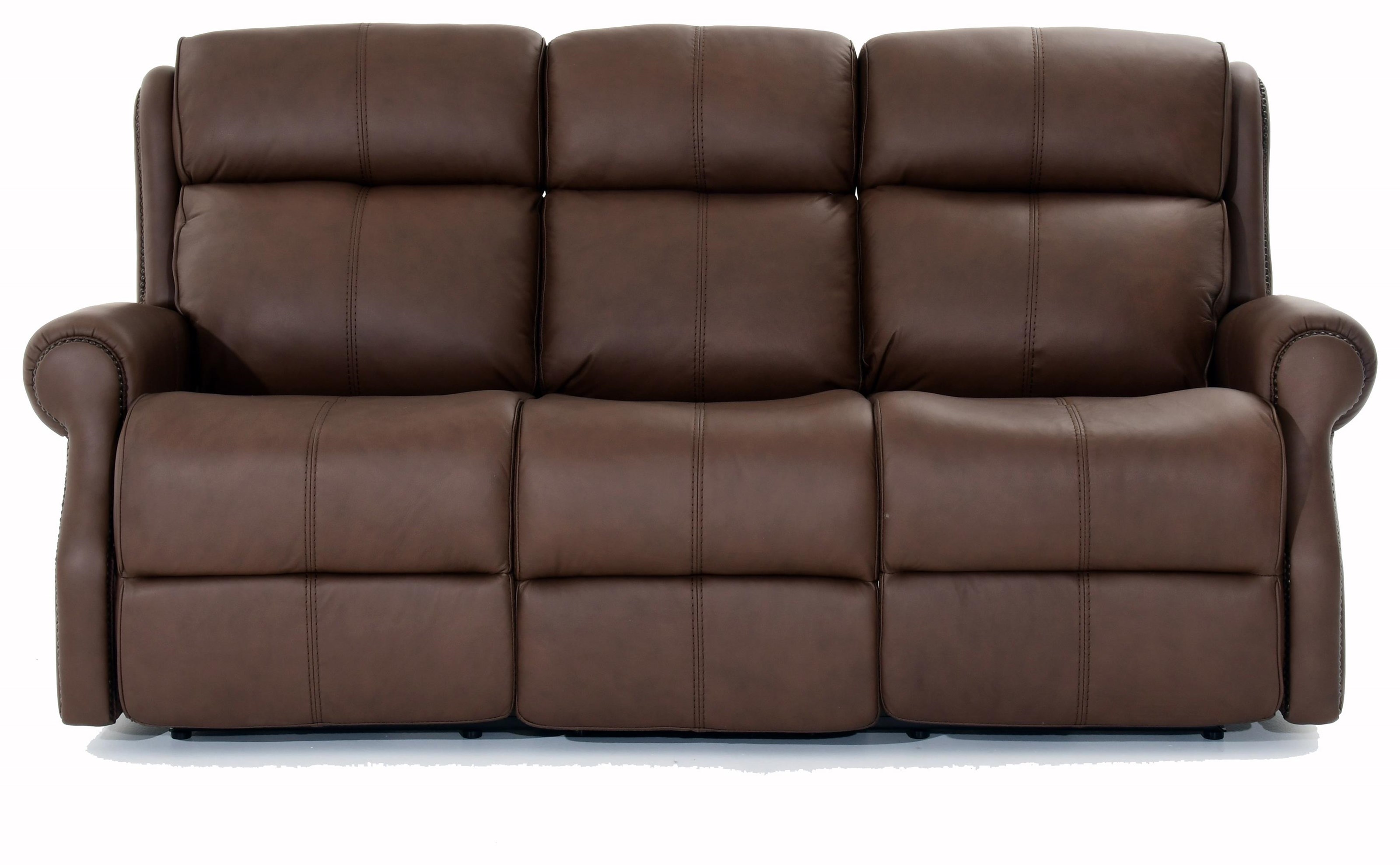 Bernhardt Mcgwire 297rlho Leather Power Reclining Sofa With Power Tilt Headrests And Usb Charging Ports Baer S Furniture Reclining Sofas