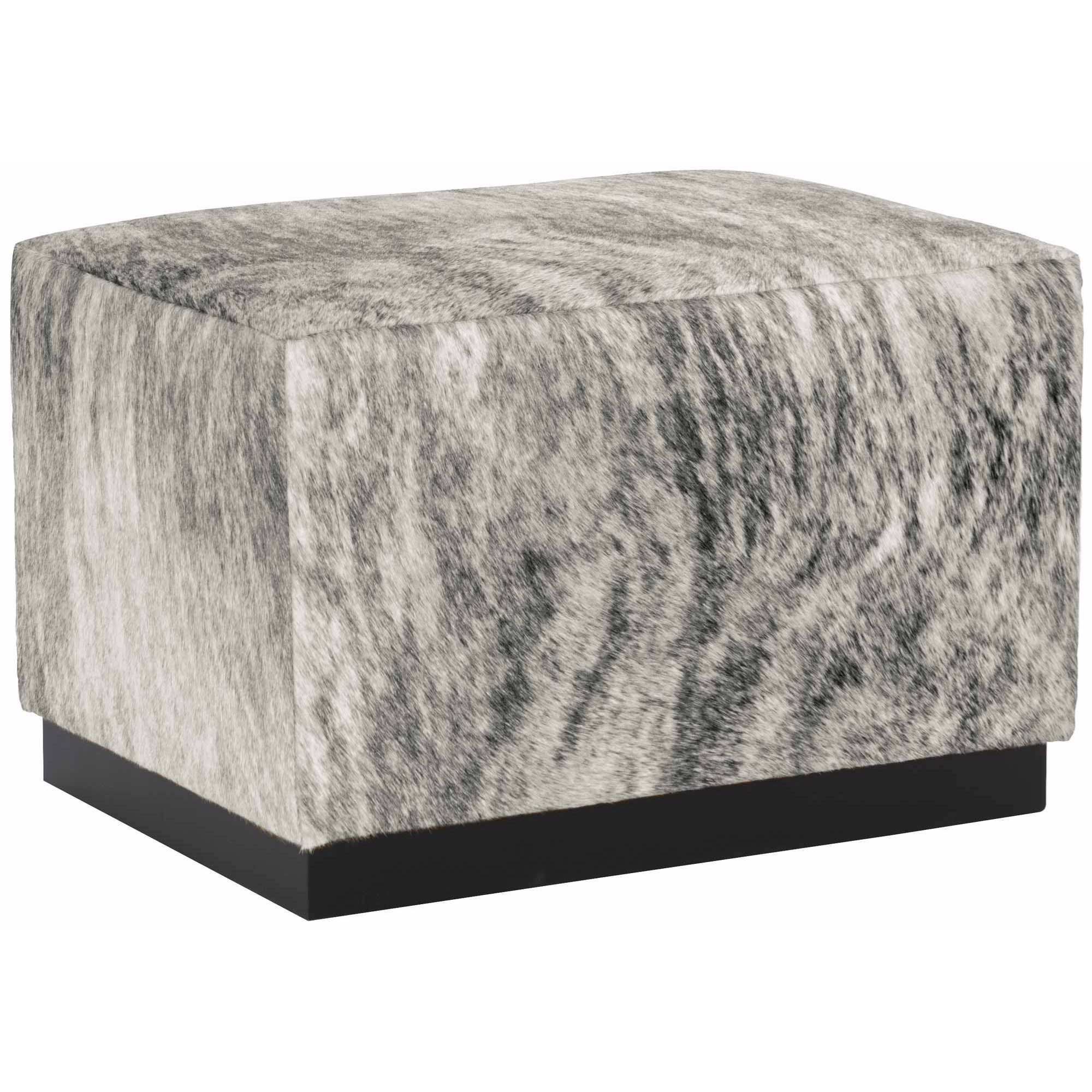Bernhardt Merino Rectangular Cocktail Ottoman With Wood Pedestal Base Sprintz Furniture Ottomans