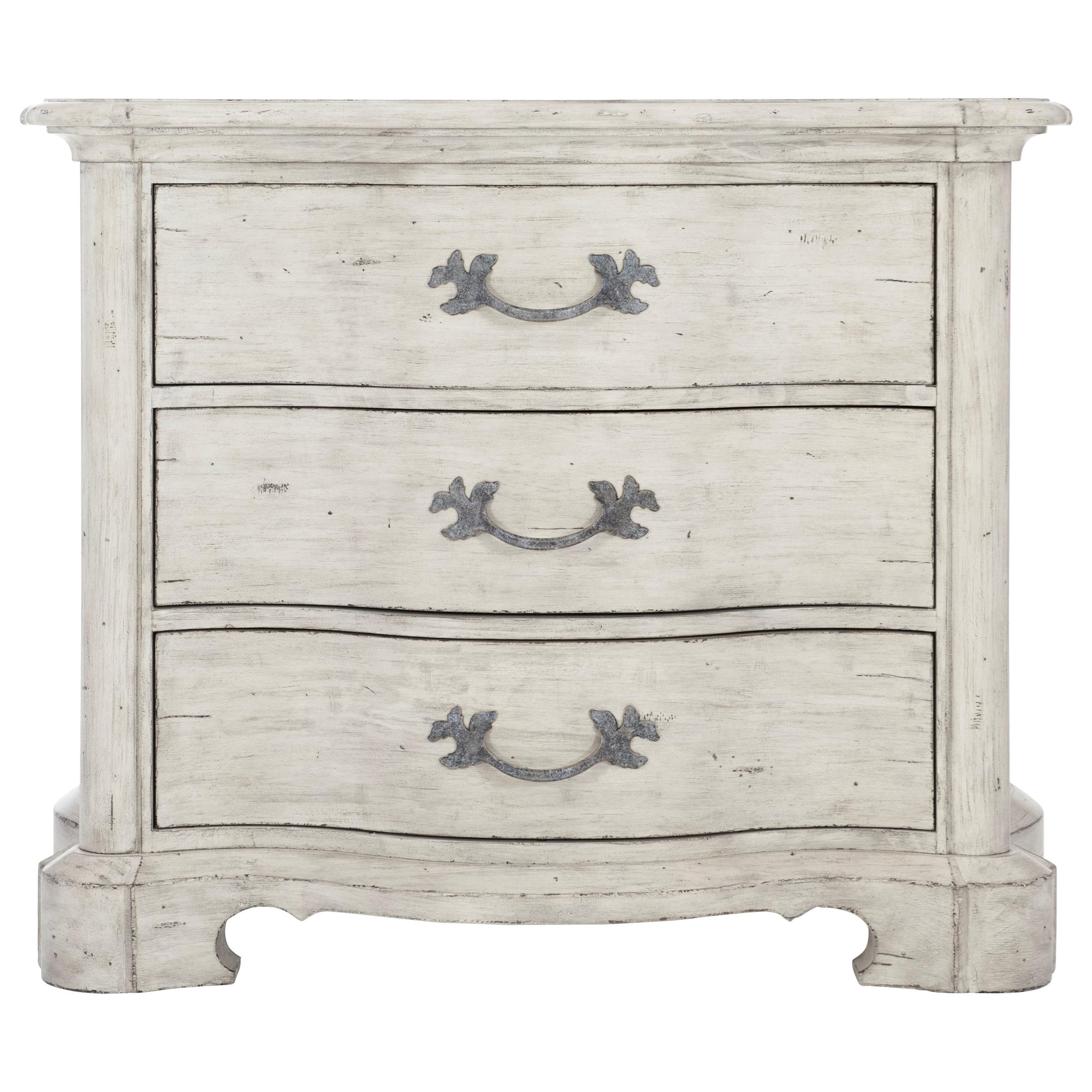 Bernhardt Mirabelle 304 230 Traditional 3 Drawer Bachelor S Chest In Whitewashed Cotton Finish Baer S Furniture Nightstands
