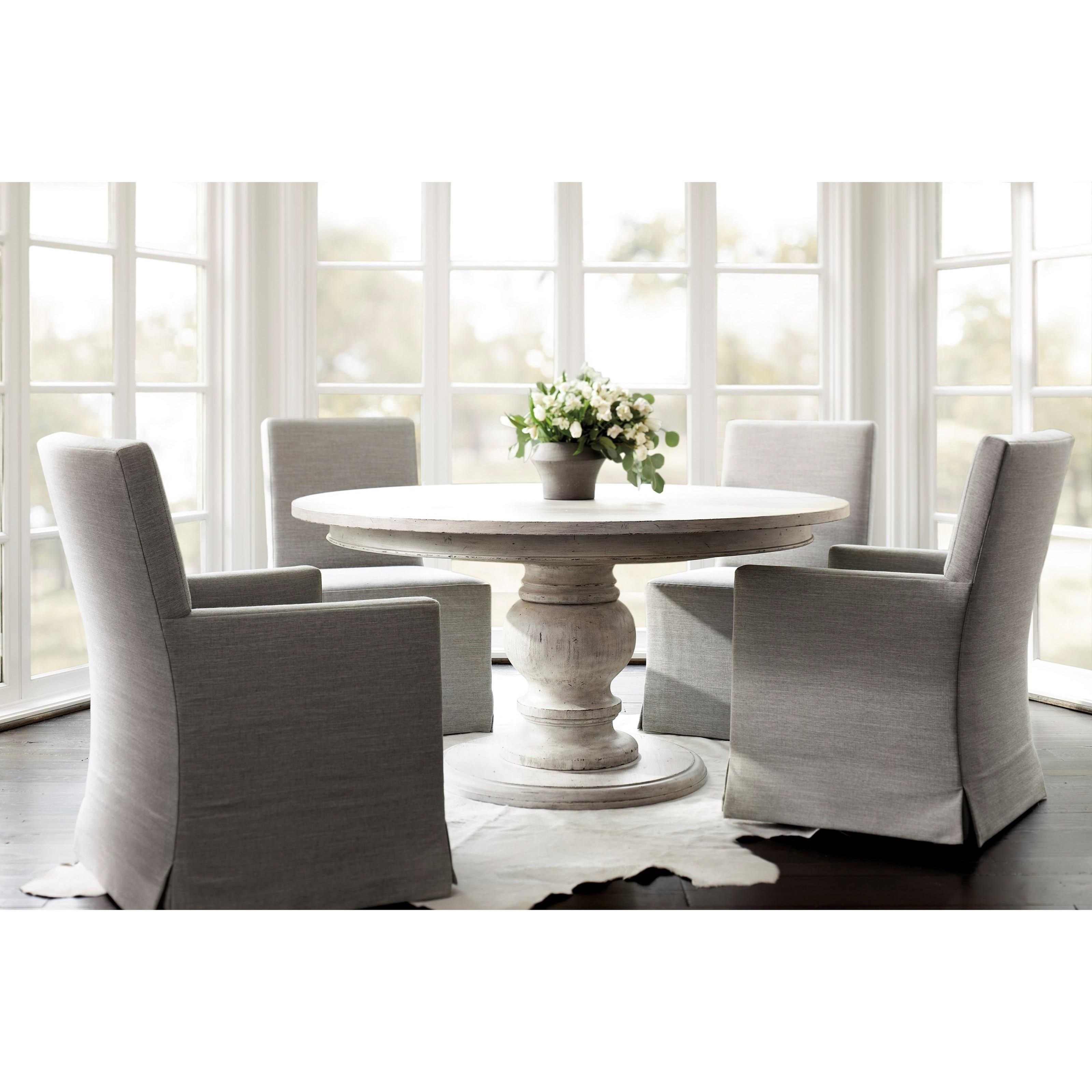 Bernhardt Mirabelle Casual Slip Cover Look Arm Chair Belfort Furniture Dining Arm Chairs