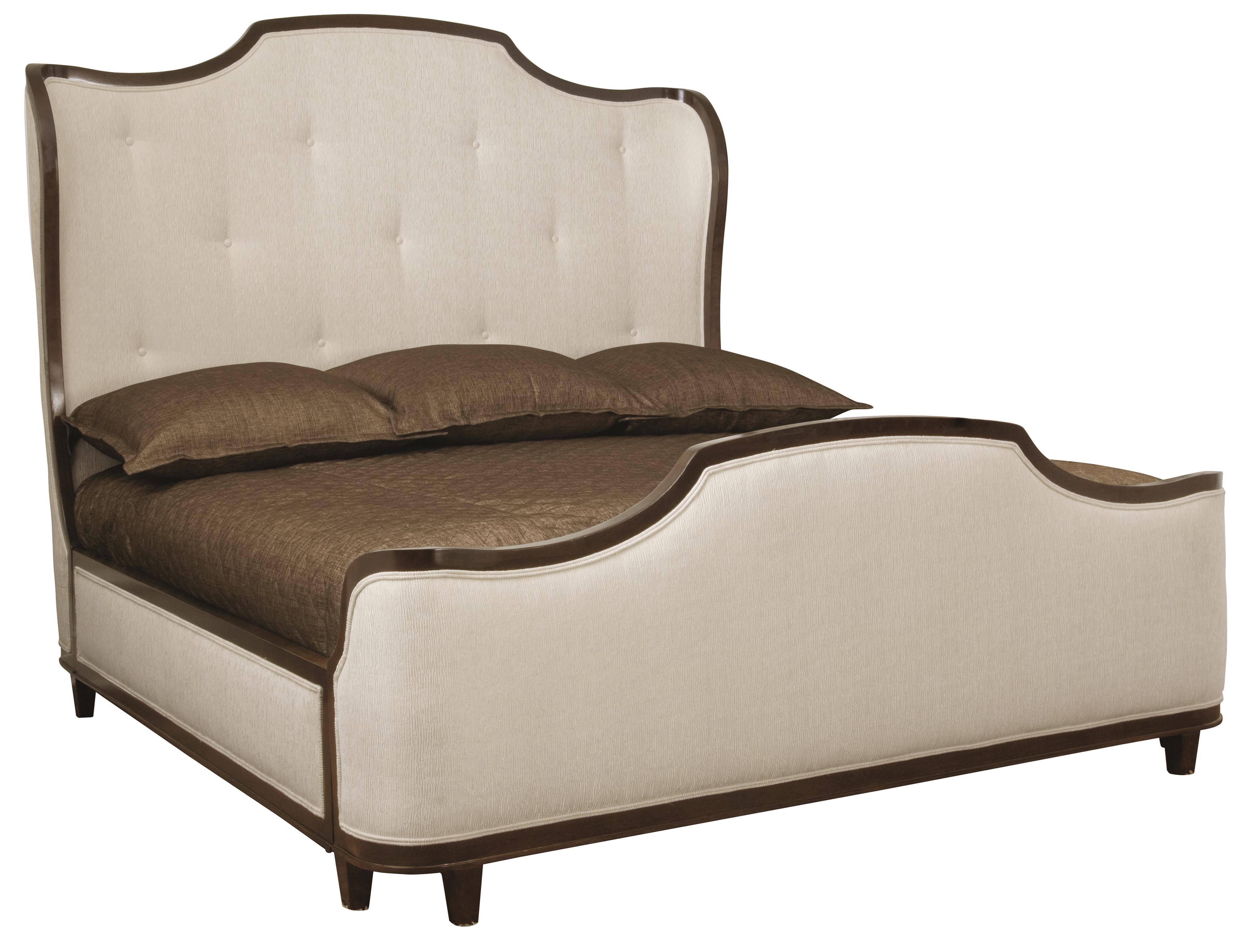 Bernhardt Miramont Queen Upholstered Sleigh Bed With Button Tufted