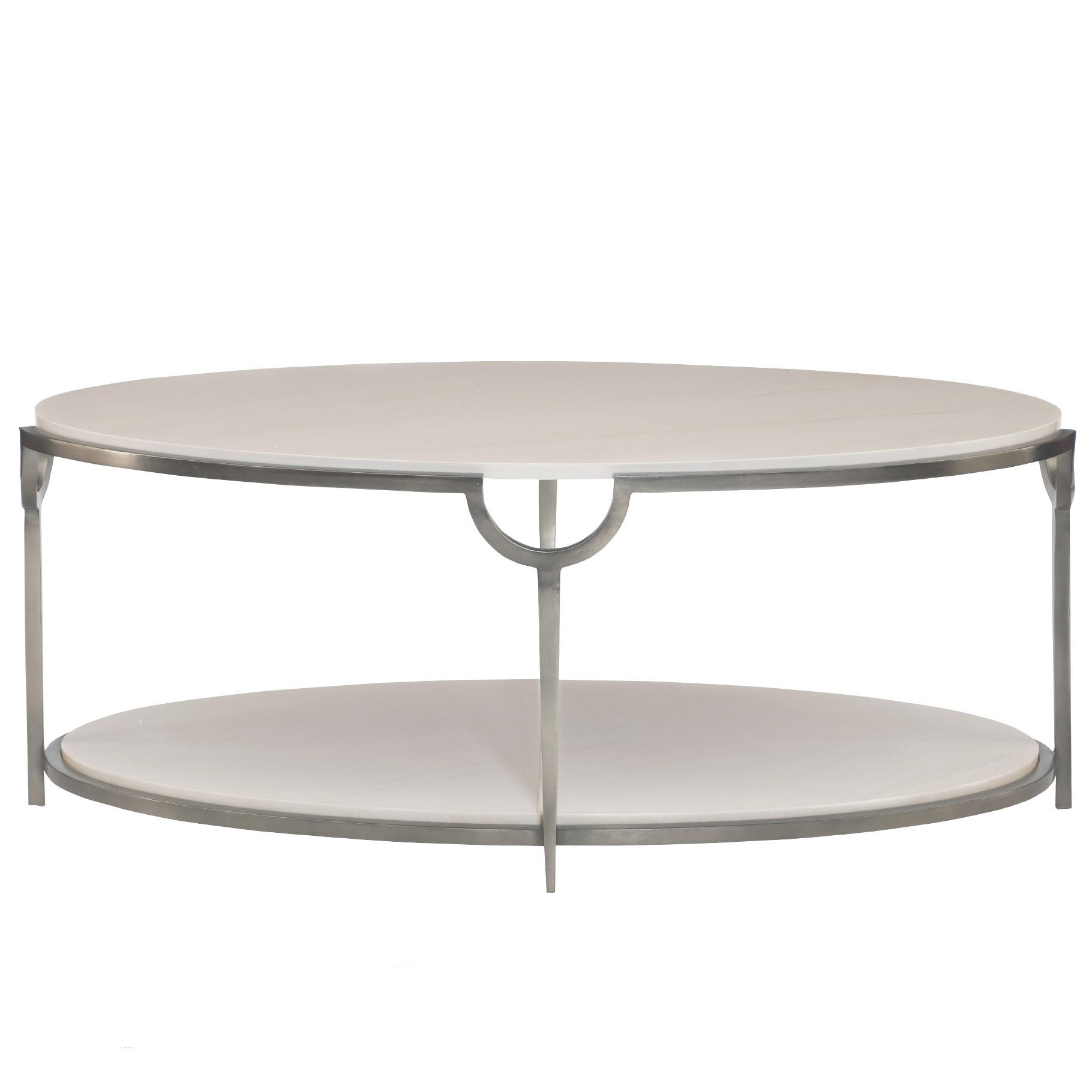 Bernhardt Morello Oval Cocktail Table With Faux Marble Top Belfort Furniture Cocktail Coffee Tables