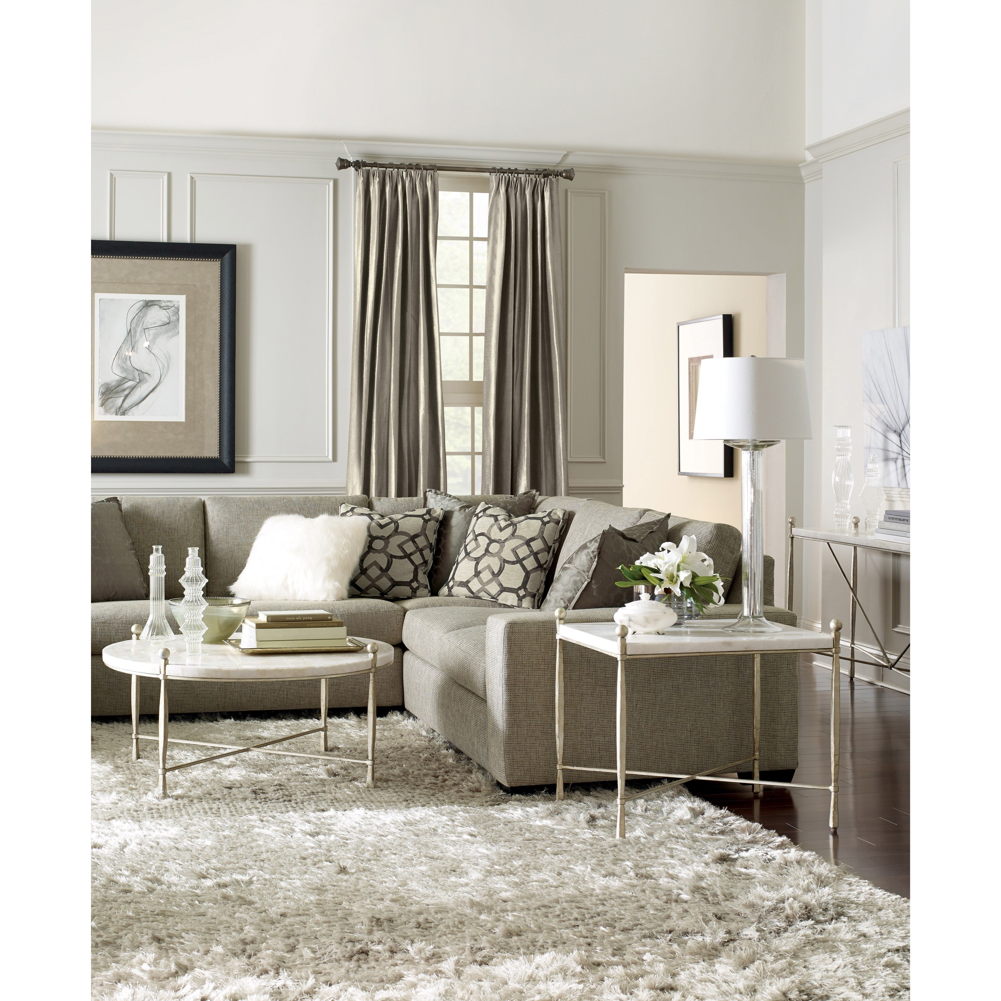 Bernhardt Orlando B6538 B6532 B6540 B6541 Sectional Sofa With Left Facing Chise Esprit Decor Home Furnishings Sectional Sofas