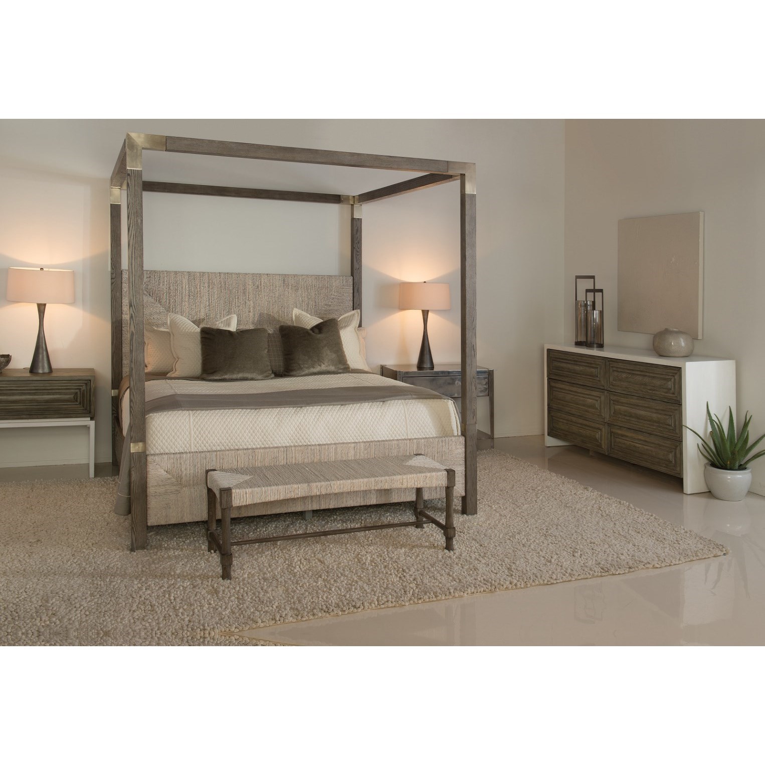 Bernhardt Palma Woven Abaca Bed Bench Belfort Furniture