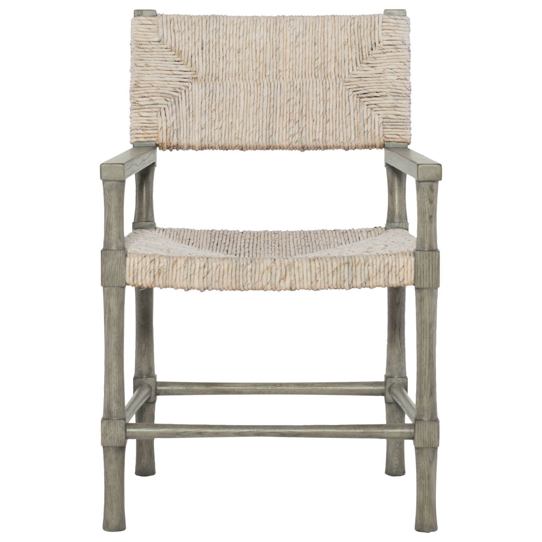 Bernhardt Palma 369 544 Arm Chair With Woven Abaca Thornton Furniture Dining Arm Chairs