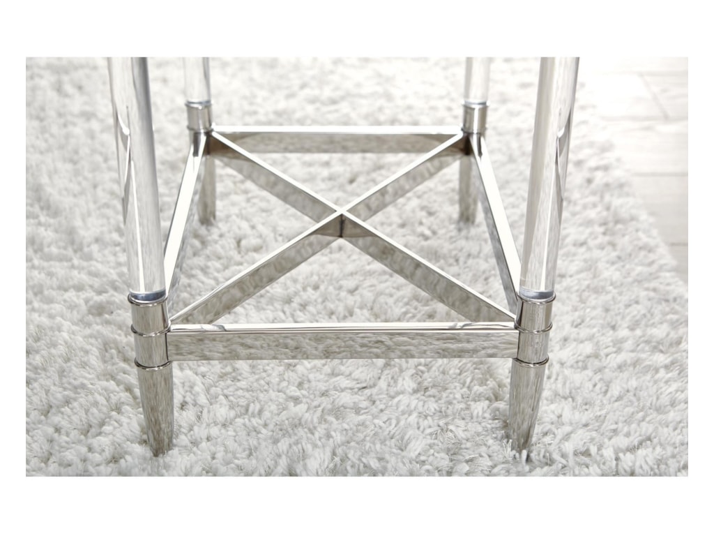Bernhardt Portola Contemporary Metal Drink Table Stuckey