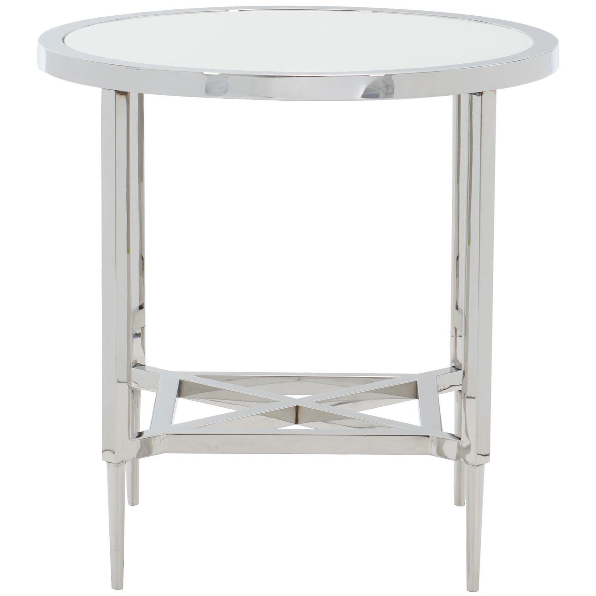 Portola Contemporary Metal Round End Table By Bernhardt At Dunk Bright Furniture