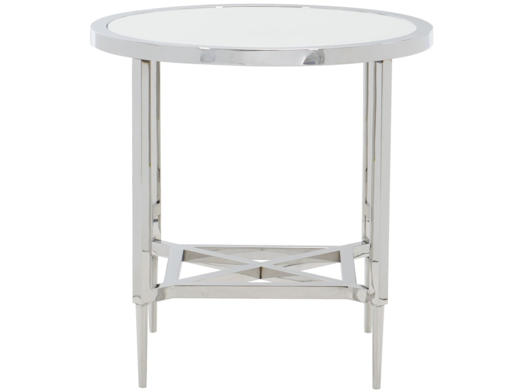 Portola Contemporary Metal Round End Table By Bernhardt At Dunk Bright Furniture