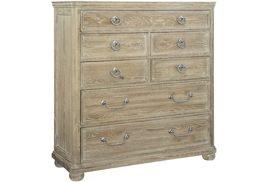 Bernhardt Rustic Patina 387 118 Rustic Tall Chest With 7 Drawers